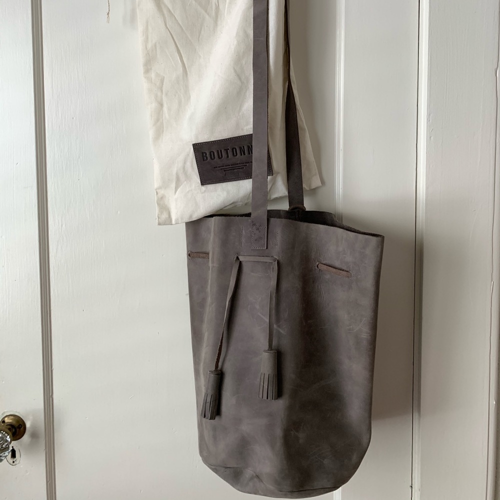 Handmade Leather Bucket Bag